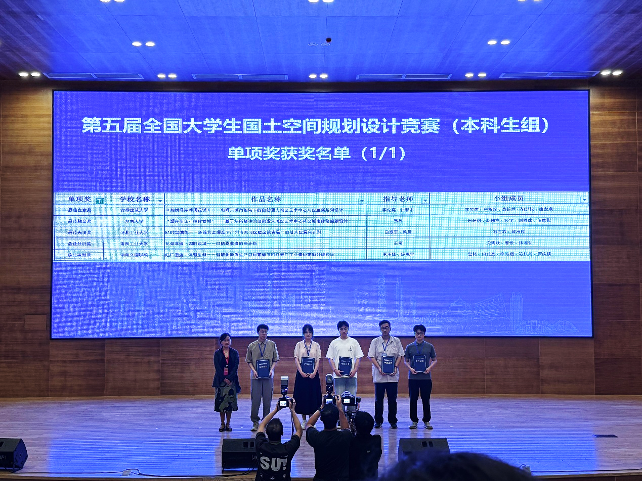 喜报丨我校学子在第五届全国大学生国土空间规划设计竞赛喜获佳绩-南京工业大学建筑学院